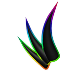 Right Cartoony Rainbow Shoulder Spikes