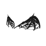 Ripped Black Skeleton Wings