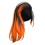 Rock Star Fluffy Hair Black to Orange