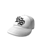 ROCKSTAR TRUCKER CAP --- WHITE Y2K