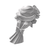 Rococo Hip Curtain Bustles White