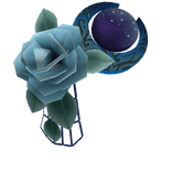 Rose and Moon Hair Pin