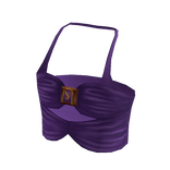 Ruched Halter Crop - Purple