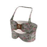 Ruched Halter Crop - White & Floral