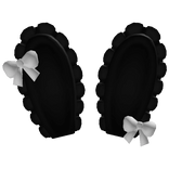 ୨୧ Ruffle Bunny Ears Black ♡