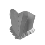 Ruffle Corset Top White Leather