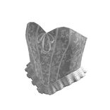 Ruffle Lace Corset White