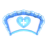 Ruffled Blue Nurse Hat