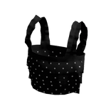 Ruffled Tank Top - Black Polka Dots