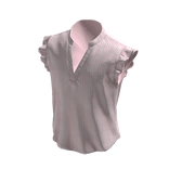 Ruffled V-Neck - Light Pink