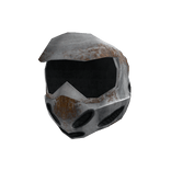 Rusty Silver Paintball Mask