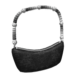 Sad Beaded Black Shoulder Bag