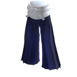 Samurai Pants(White and Blue)