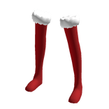 Santa Fuzzy Christmas Tight High Red Leg Warmers