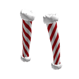 Santa Fuzzy Peppermint Christmas Leg Warmers