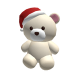Santa Teddy Bear White