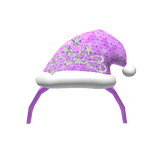 Sequin Santa Tiara Headband Purple