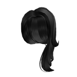 Shimmering Side-Part in Black