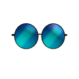 Shiny Glasses - Blue