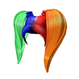 Shiny y2k Multicolored Hair