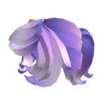 Short Purple  Hair in a Ponytail