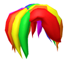 Short Rainbow Candy Hair Multi Colorful Anime