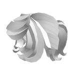 Short White Hair in a Ponytail