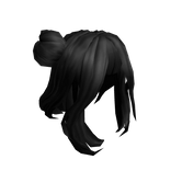 Shoulder Length Black with Bun & Ombre