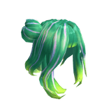 Shoulder Length Green Bun & Ombre