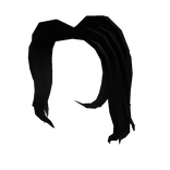 Shy Chewing Habit Hair Bangs: Black