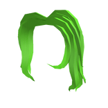 Shy Chewing Habit Hair Bangs: Green