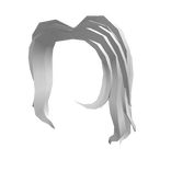 Shy Chewing Habit Hair Bangs: White