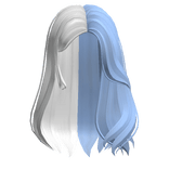 Shy Girl White and Blue Hair