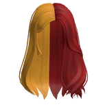 Shy Girl Yellow and Red Hair