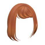 Side Swept Bangs in Ginger
