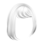 Side Swept Bangs in White