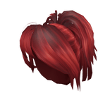 Silky Red Ponytail & Bangs