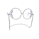 Silver Chain Glasses with Sapphires