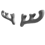 Silver Cloth Reindeer Antlers