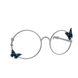 Silver Glasses With Butterflies