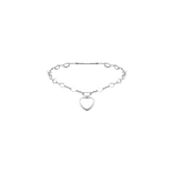 Silver Pearly Heart Necklace 3.0