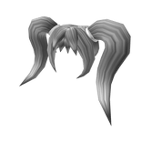 Silver Preppy Pigtails