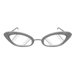 Silver Reflective Cat Eye Glasses