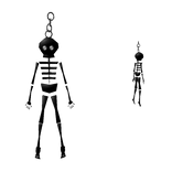 Skelly Earrings in black