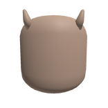 Skin Color Head w/  Horns