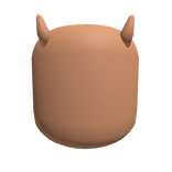 Skin Color Head w/  Horns