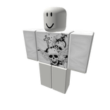 skulls and crosses skater white emo goth