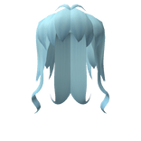 Sky Blue Anime Flowy Hair