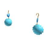 Sky Blue Fluffy Earrings