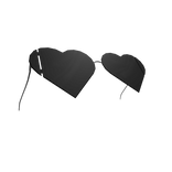 Sleek Black Heart Glasses